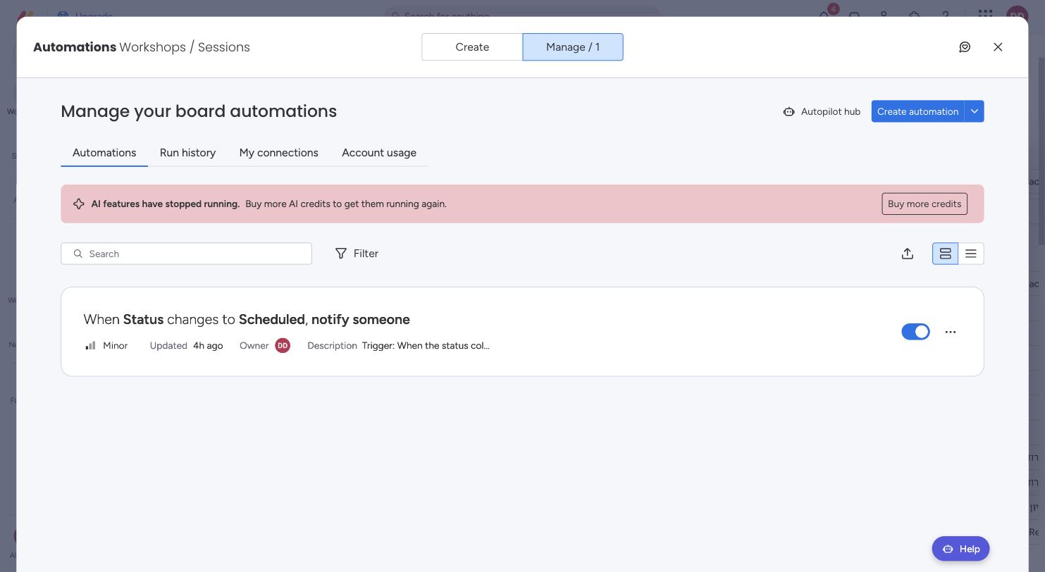 The session automation